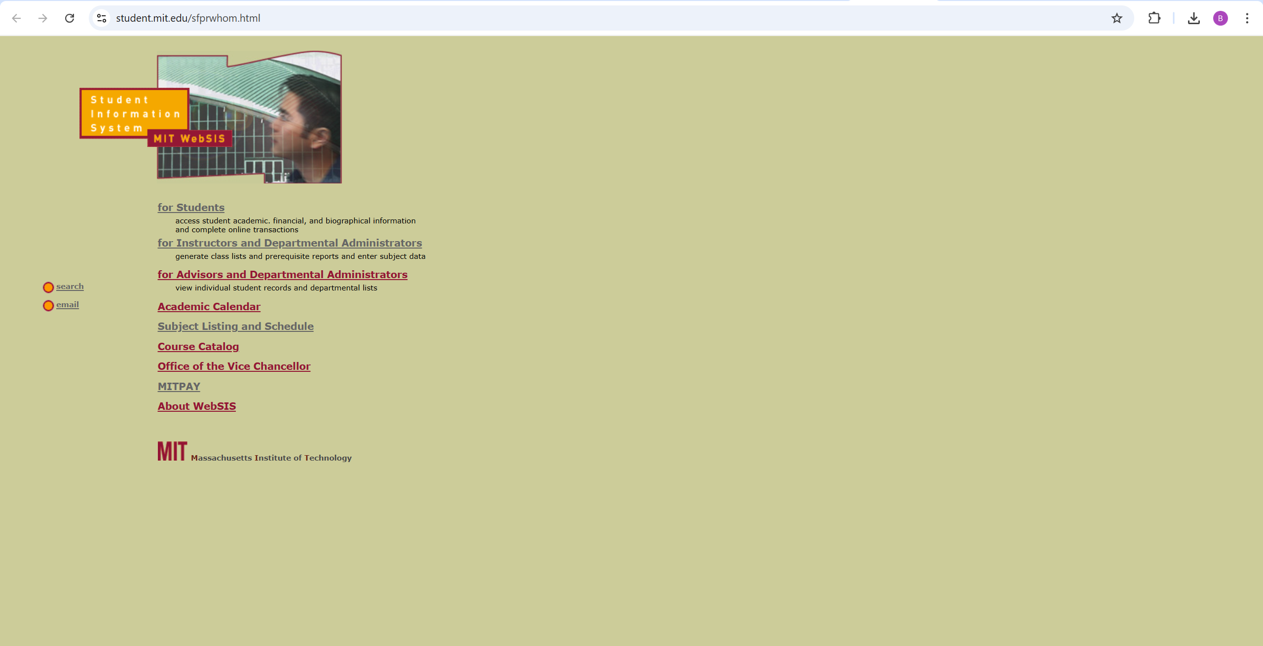 Original Websis Website