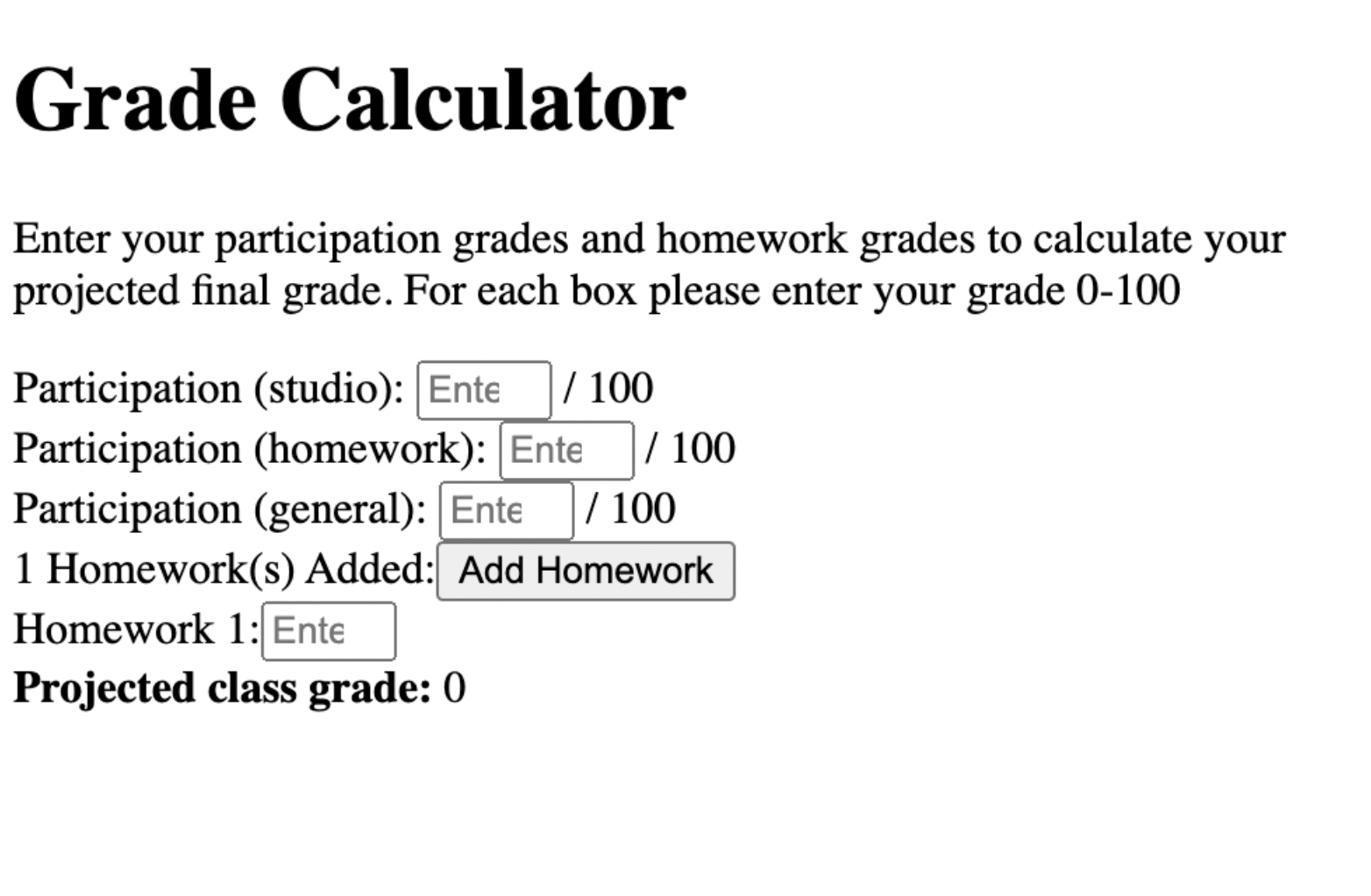Grade Calculator