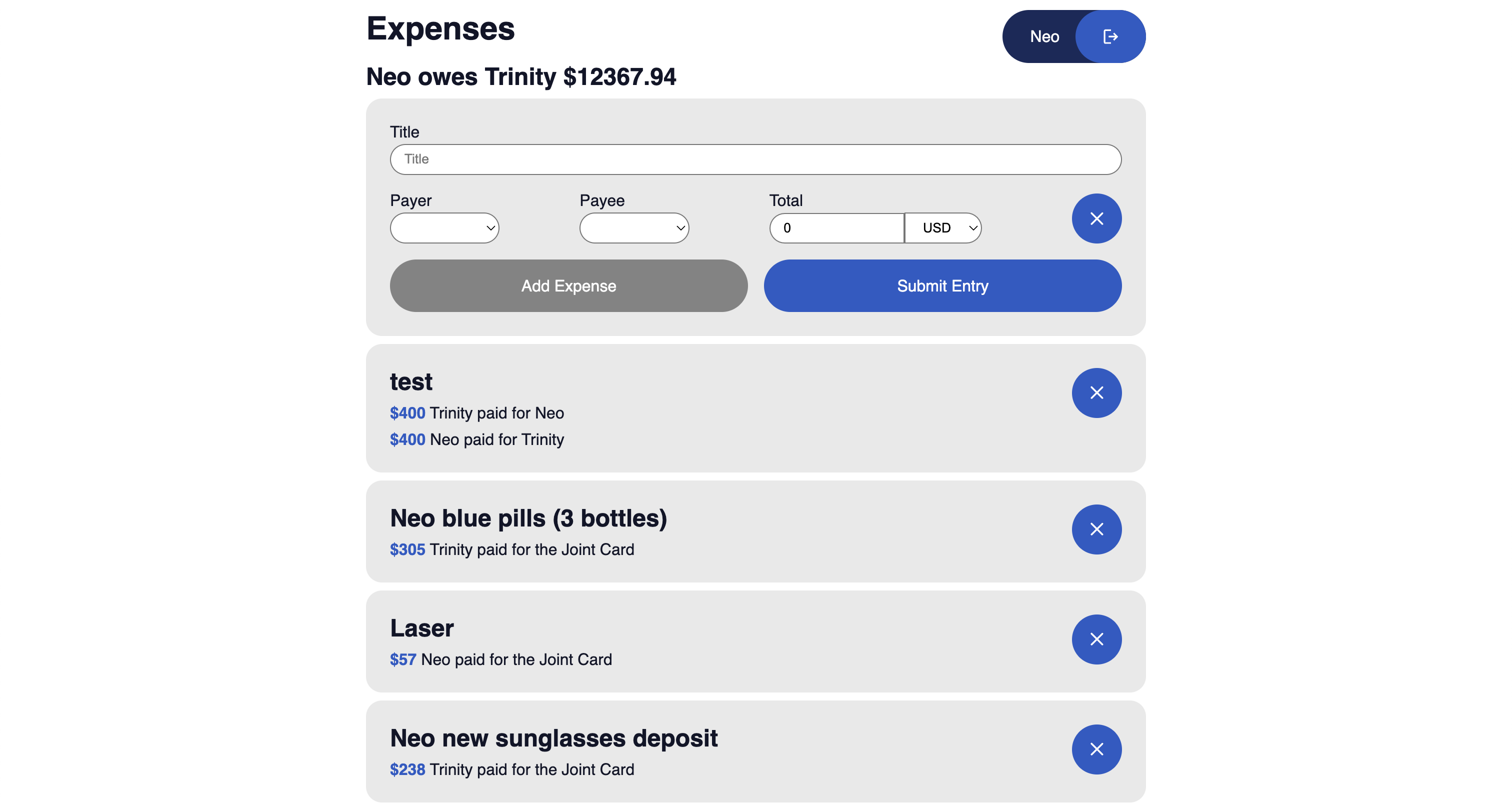 Expenses App